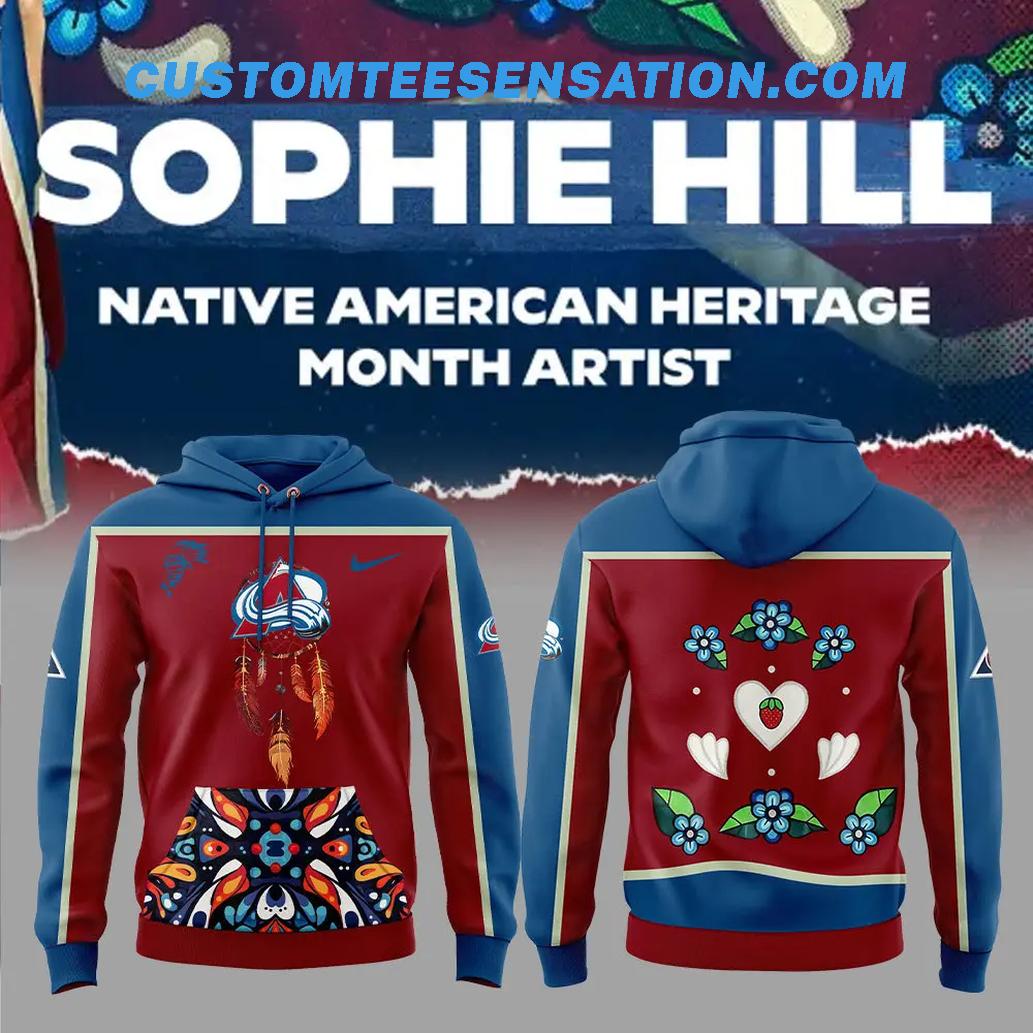 Colorado Avalanche Sophie Hill Native American Heritage Month Hoodie, Pants, Cap
